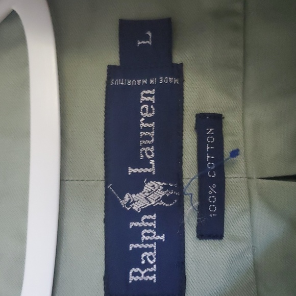 Ralph Lauren Size L Olive Green Button Down Shirt - Picture 2 of 8